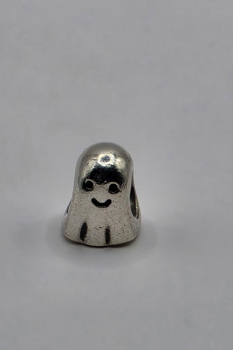 Authentic Pandora ALE 925 Silver Ghost Bead Charm 790202 Retired